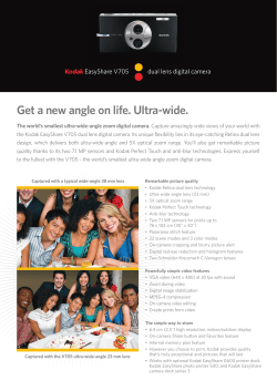 Kodak Easyshare V705 data sheet