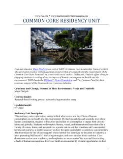 Constancy and Change, Humans in Their Environment