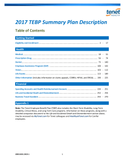 Comprehensive SPD - HealthyatTenet.com