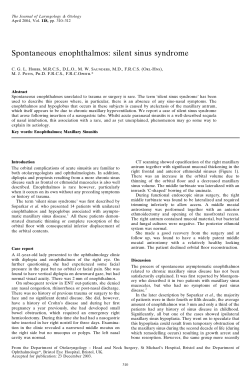 Spontaneous enophthalmos: silent sinus syndrome