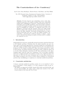 The Constrainedness of Arc Consistency?