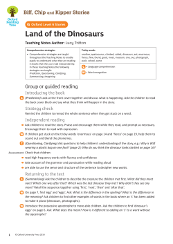 Land of the Dinosaurs - Oxford University Press
