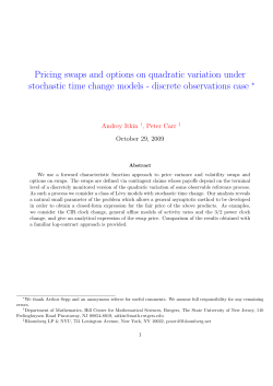 Pricing swaps and options on quadratic variation under stochastic
