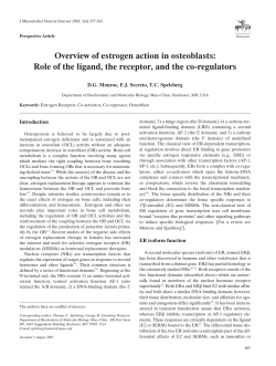 Overview of estrogen action in osteoblasts: Role of the ligand, the