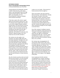 Katherine Dunham a personal remembrance by Trina Parks