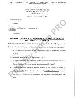 OCALA DIVISION Plaintiff ELTZABETH MANDARINO AND AMBER