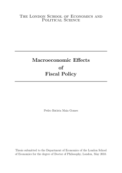 Macroeconomic Effects of Fiscal Policy