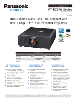 PT-RZ970 Series 10,000-lumen-class Goes Ultra