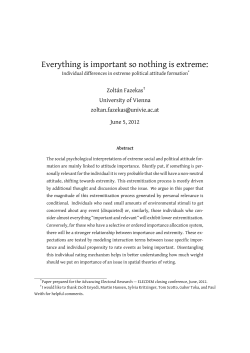 Everything is important so nothing is extreme
