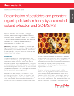 Determination of Pesticides and Persistent Organic Pollutants in