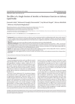 The Effect of a Single Session of Aerobic or Resistance Exercise on