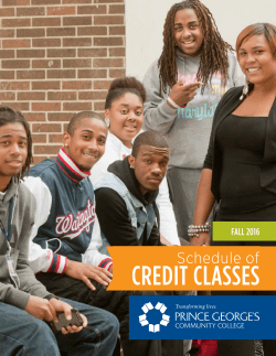 Schedule of CREDIT CLASSES