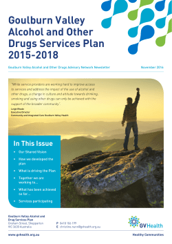 Goulburn Valley Alcohol and Other Drugs Services Plan 2015-2018