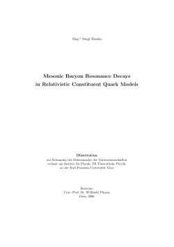 Mesonic Baryon Resonance Decays in