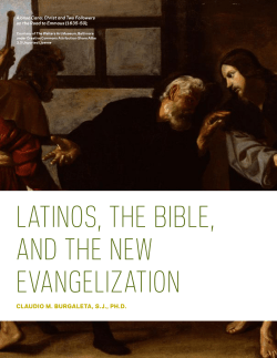 Fr. Claudio Burgaleta, S.J., "Latinos, the Bible, and the New