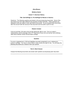 Anti-Suffrage vs. Pro