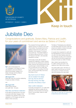 September 2011 - Sisters of Charity Australia