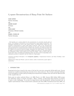 l1-sparse Reconstruction of Sharp Point Set Surfaces