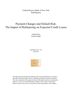 Payment Changes and Default Risk - Federal Reserve Bank of New