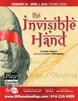 The Invisible Hand - Milwaukee Repertory Theater