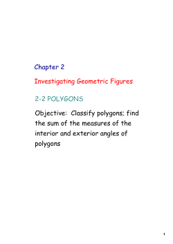 Chapter 2 Investigating Geometric Figures 2