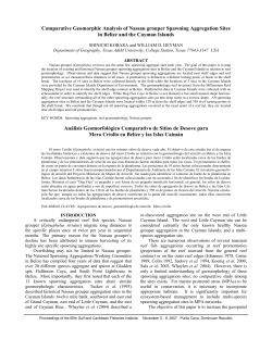 Comparative Geomorphic Analysis of Nassau grouper Spawning