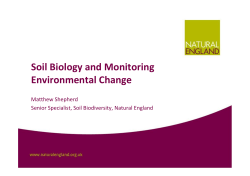 Soil Biology and Monitoring Environmental Change