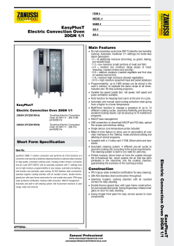 Electric Convection Oven 20GN 1/1