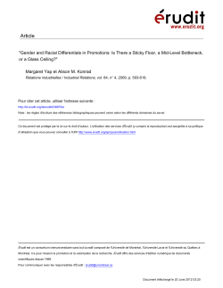 Gender and Racial Differentials in Promotions