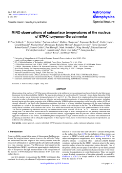 MIRO observations of subsurface temperatures of the nucleus of
