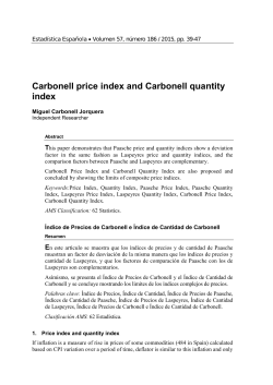Carbonell price index and Carbonell quantity index