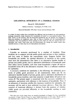 Locational Efficiency in a Federal System