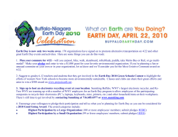 Earth Day is now only two weeks away. 170 organizations have