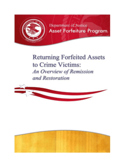 Returning Forfeited Assets to Crime Victims FAQs