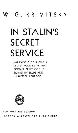 in stalin`s secret service