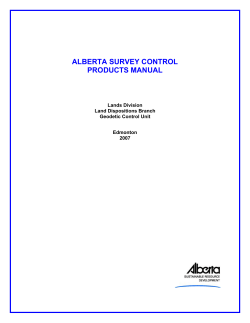 Alberta Survey Control Productions Manual