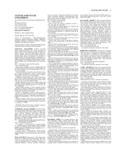 CLEVELAND STATE UNIVERSITY