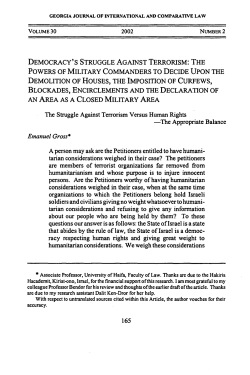 Democracy`s Struggle Against Terrorism