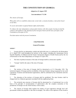 THE CONSTITUTION OF GEORGIA