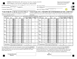 FI Sick Leave Timesheet - Cerebral Palsy of Massachusetts