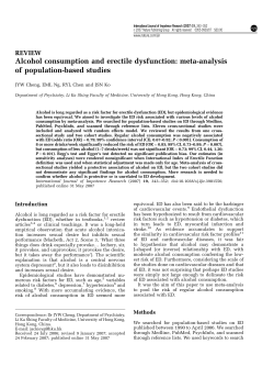 Alcohol consumption and erectile dysfunction: meta