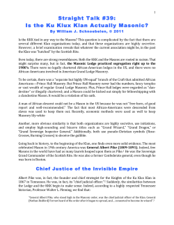 Is the Ku Klux Klan Actually Masonic?