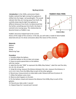 Big Bang Activity Introduction: In the 1920s, astronomer Edwin