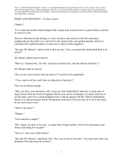 Read PRIDE AND PREJUDICE