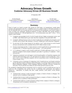 Advocacy Drives Growth