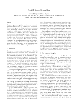 Parallel Speech Recognition