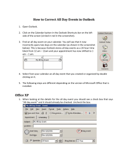 How to Correct All Day Events in Outlook Office XP