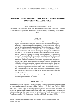 Comparing EnvironmEntal and BiologiCal SurrogatES for