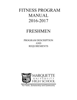 fitness program - Marquette University High School