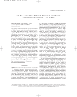the role of listening expertise, attention, and musical style in the